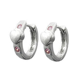 Creole, Herz mit Zirkonia, Silber 925