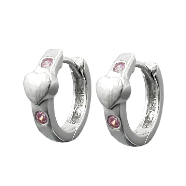 Creole, Herz mit Zirkonia, Silber 925