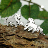Stecker, Pferd glänzend, Silber 925
