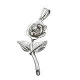 Anhänger, Rose mit Stiel, Silber 925