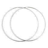 Creole 100mm Drahtcreole mit Steckverschluss glänzend Silber 925
