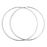 Creole 100mm Drahtcreole mit Steckverschluss glänzend Silber 925