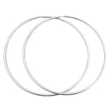 Creole 100mm Drahtcreole mit Steckverschluss glänzend Silber 925