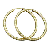 Creole 37mm Drahtcreole vergoldet diamantiert bicolor Silber 925