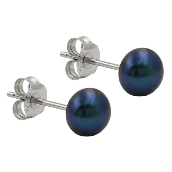 Stecker ca.6mm Süßwasserperle Silber 925