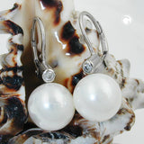 Brisur, Perle 11mm, Zirkonia, Silber 925