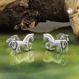 Stecker, Pferd rechts-links, Silber 925