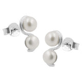 Stecker 11x5mm mit je 2 Zuchtperlen Silber 925