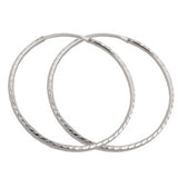 Creole 33mm Drahtcreole mit Steckverschluss diamantiert Silber 925
