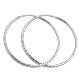 Creole 33mm Drahtcreole mit Steckverschluss diamantiert Silber 925