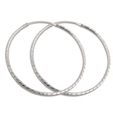 Creole 33mm Drahtcreole mit Steckverschluss diamantiert Silber 925