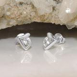 Stecker 7x5mm dreieckig glänzend mit Zirkonia Silber 925