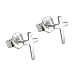 Stecker 7x5mm Kreuz glänzend Silber 925