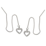 Durchzieher Herz, Zirkonias, Silber 925