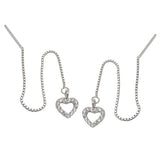 Durchzieher Herz, Zirkonias, Silber 925
