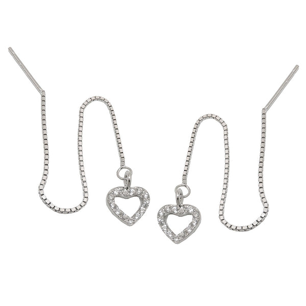 Durchzieher Herz, Zirkonias, Silber 925