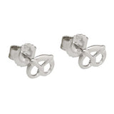 Stecker, Brezel, rhodiniert, Silber 925
