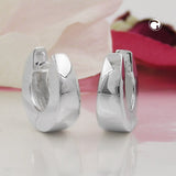 Creole 13x5mm Klappscharnier Trapezform glänzend Silber 925