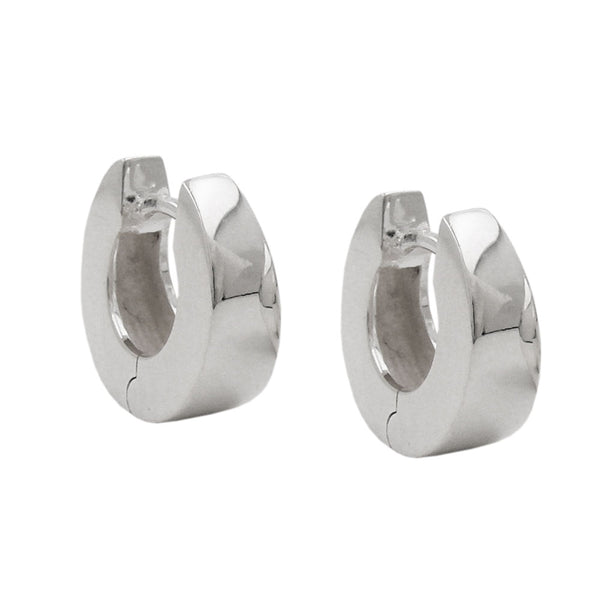 Creole 13x5mm Klappscharnier Trapezform glänzend Silber 925