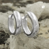 Creole, 13x3mm, glänzend, Silber 925
