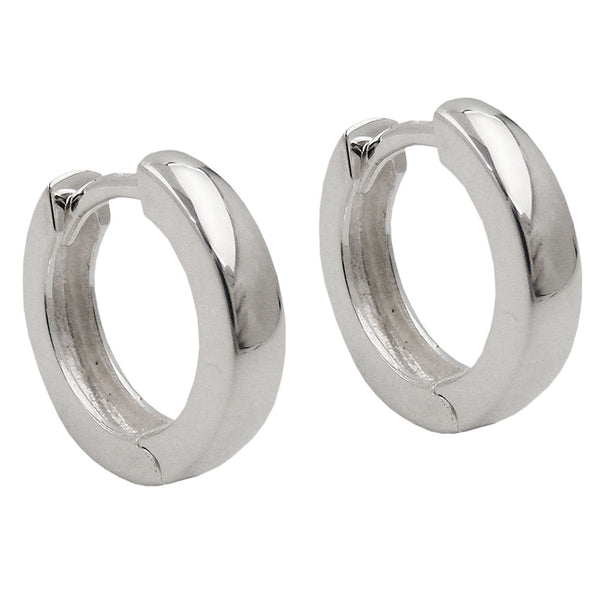 Creole, 13x3mm, glänzend, Silber 925