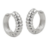Creole 16x5mm Klappscharnier glänzend Silber 925