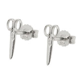 Stecker 9,5x4mm Schere glänzend Silber 925