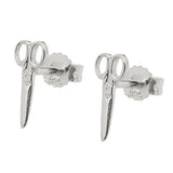 Stecker 9,5x4mm Schere glänzend Silber 925