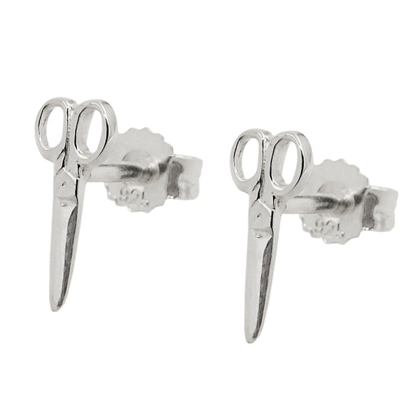 Stecker 9,5x4mm Schere glänzend Silber 925