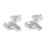 Stecker 4x9mm kleines französisches Auto glänzend Silber 925
