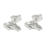 Stecker 4x9mm kleines französisches Auto glänzend Silber 925