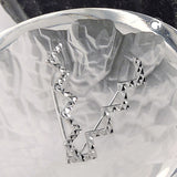 Ohrklemme, Zickzack, diamantiert, Silber 925