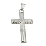 Anhänger 35x21mm Kreuz diamantiert Silber 925