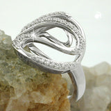 Ring, mit vielen Zirkonias, Silber 925