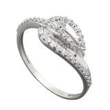 Ring 8mm mit vielen Zirkonias glänzend rhodiniert Silber 925 Ringgröße 57