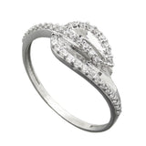 Ring 8mm mit vielen Zirkonias glänzend rhodiniert Silber 925 Ringgröße 57