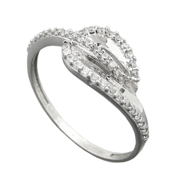 Ring 8mm mit vielen Zirkonias glänzend rhodiniert Silber 925 Ringgröße 60
