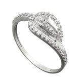 Ring 8mm mit vielen Zirkonias glänzend rhodiniert Silber 925 Ringgröße 58