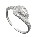 Ring 8mm mit vielen Zirkonias glänzend rhodiniert Silber 925 Ringgröße 58
