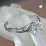 Ring, Zirkonia 6mm, Silber 925